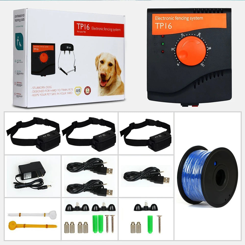 TP16 Smart Pet Electric Fence | Rechargeable & Waterproof Training Collar