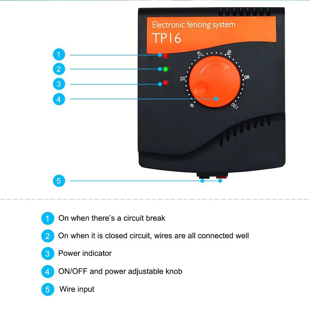 TP16 Smart Pet Electric Fence | Rechargeable & Waterproof Training Collar