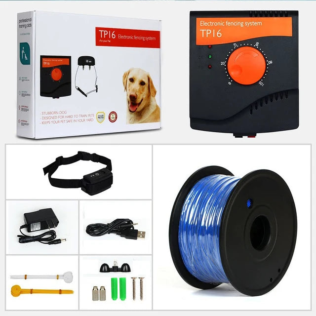 TP16 Smart Pet Electric Fence | Rechargeable & Waterproof Training Collar