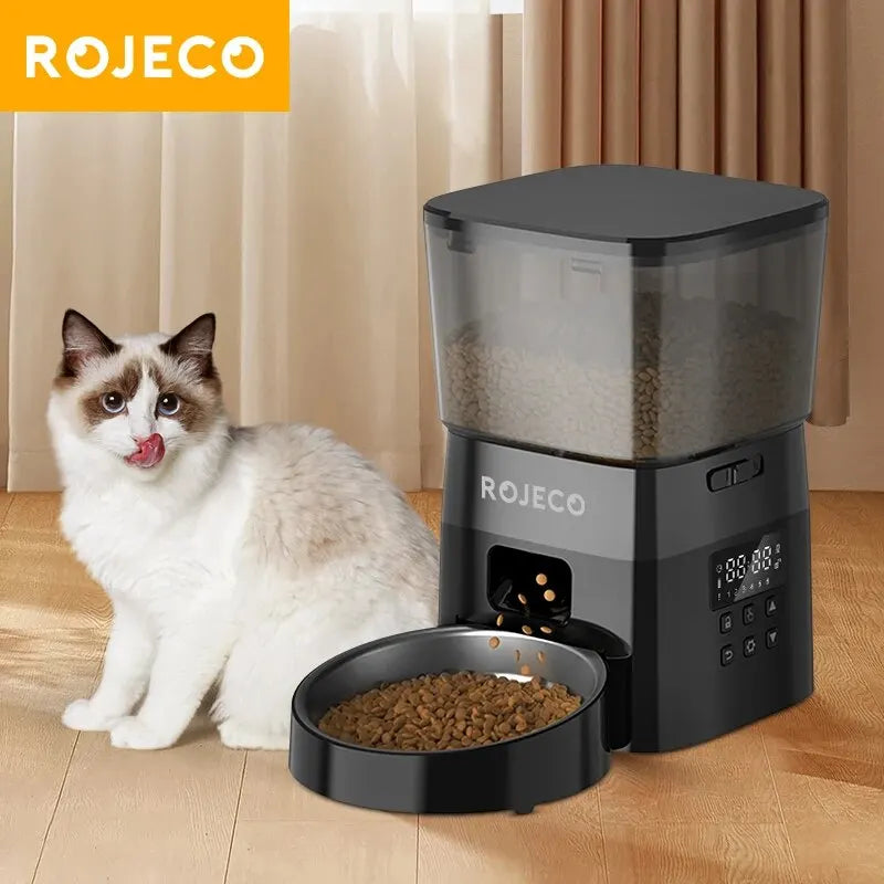 ROJECO Automatic Pet Feeder – Smart Portion Control for Cats & Dogs