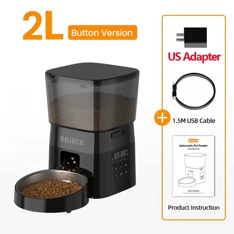 ROJECO Automatic Pet Feeder – Smart Portion Control for Cats & Dogs