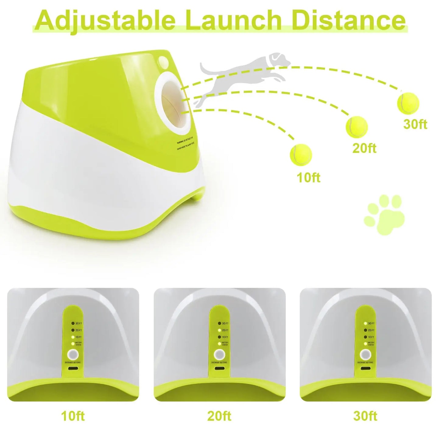 Smart Interactive Dog Ball Launcher – Adjustable Distance & Indoor/Outdoor Use